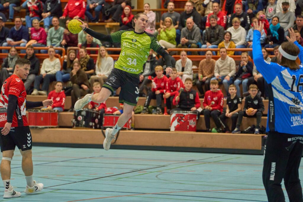 Spielsituation des HC Eintracht Hildesheim gegen Dragons
