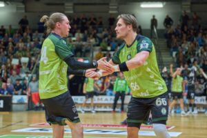 Spielsituation des HC Eintracht Hildesheim gegen Rostock