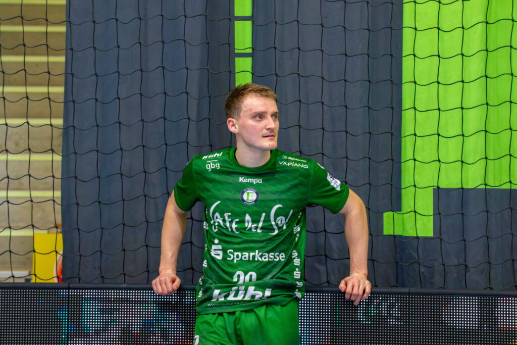 Lukas Quedenbaum nach einem Spiel des HC Eintracht Hildesheim